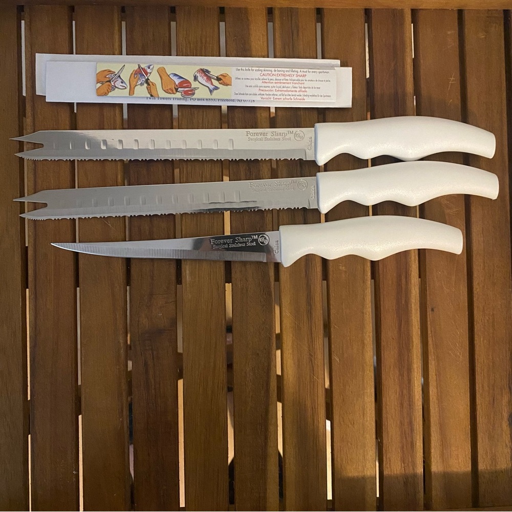 Forever sharp knives and filet knife set